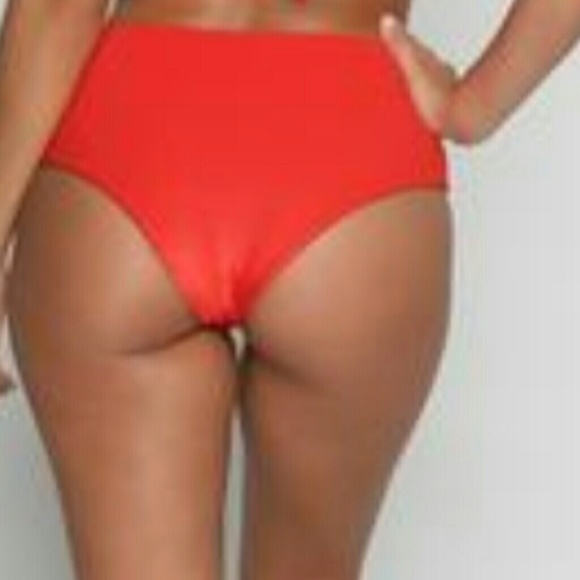 Mochi Swim Bottom in RED Fever NWT High Waist. - Picture 4 of 8